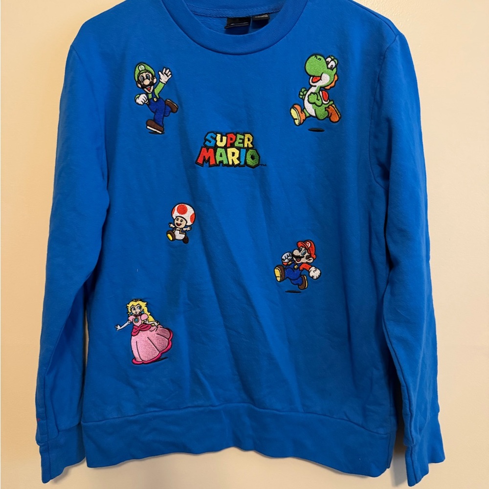 Super Mario Sweatshirt With Super Mario Characters